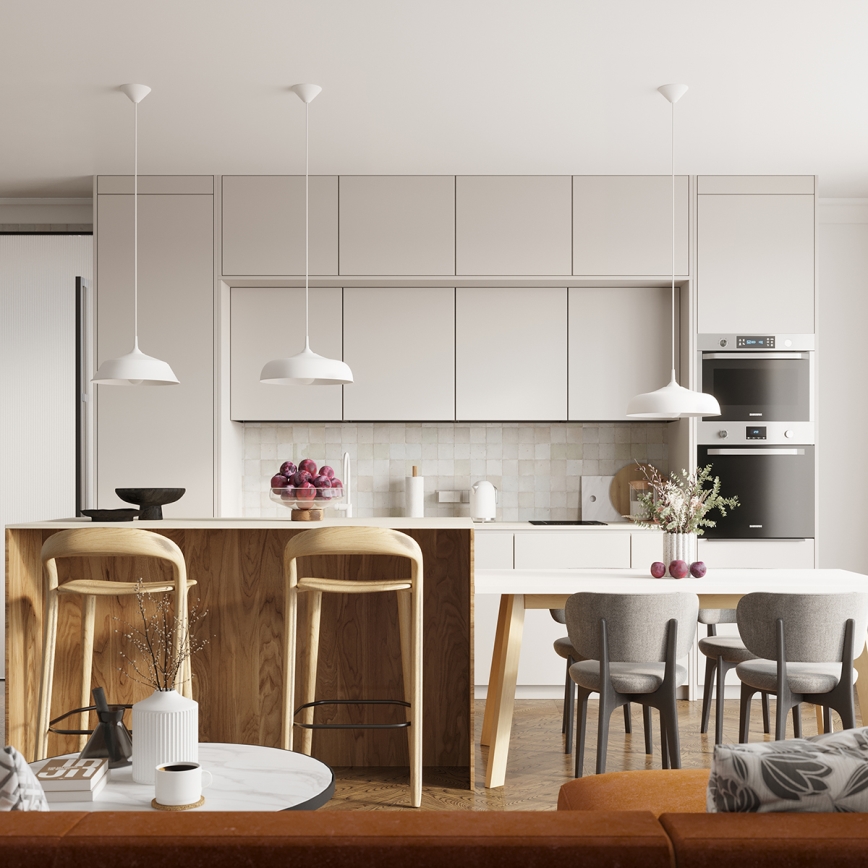 Luster na lanku FRIKA 1xE27/15W/230V pr. 34 cm biela