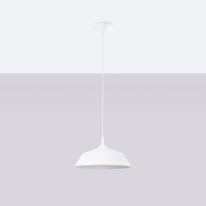 Luster na lanku FRIKA 1xE27/15W/230V pr. 34 cm biela