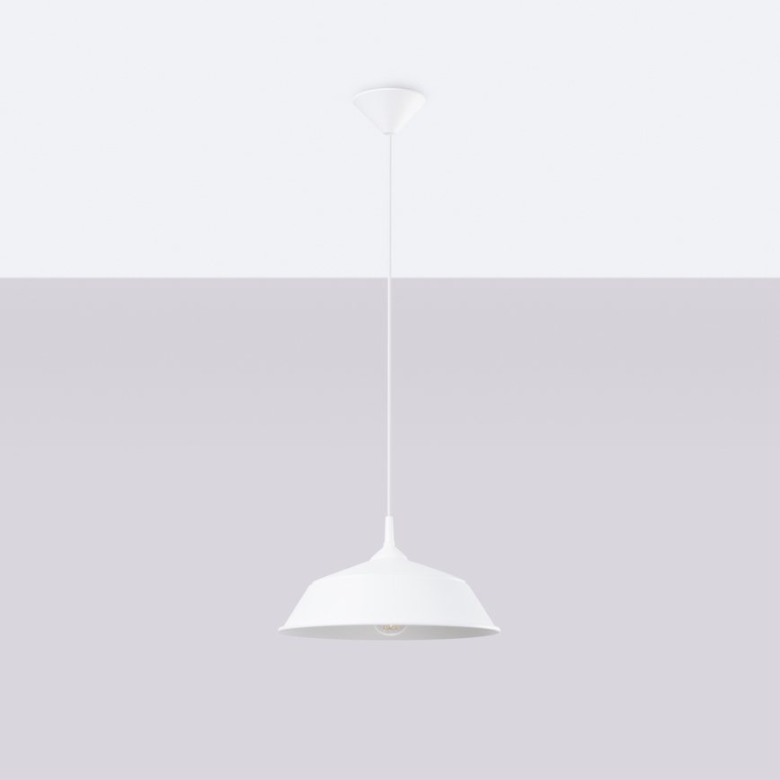 Luster na lanku FRIKA 1xE27/15W/230V pr. 34 cm biela