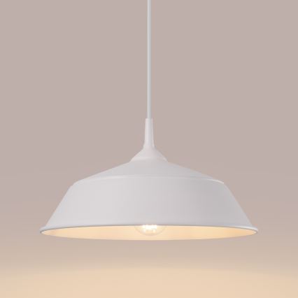 Luster na lanku FRIKA 1xE27/15W/230V pr. 34 cm biela