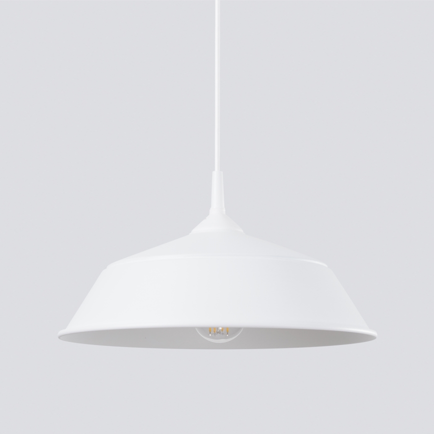 Luster na lanku FRIKA 1xE27/15W/230V pr. 34 cm biela