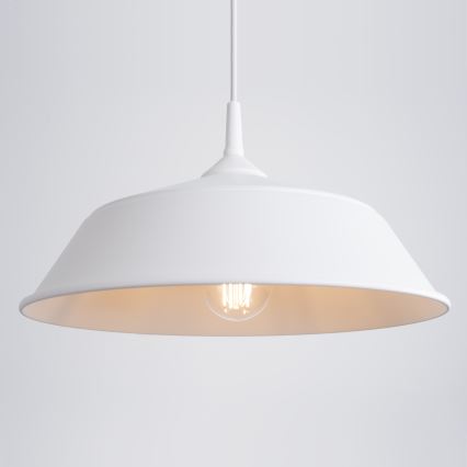 Luster na lanku FRIKA 1xE27/15W/230V pr. 34 cm biela