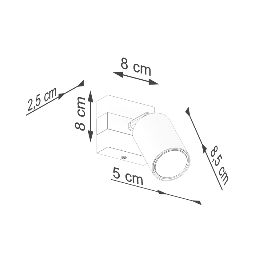 Nástenné bodové svietidlo FAGER 1xGU10/10W/230V čierna