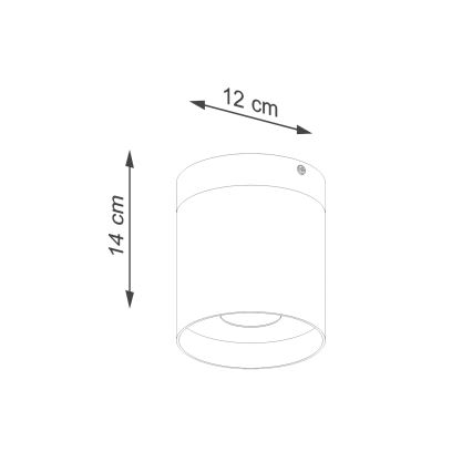 Bodové svietidlo RIF 1xGU10/10W/230V pr. 12 cm čierna
