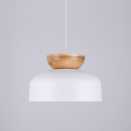 Luster na lanku MARION 1xE27/15W/230V pr. 29,5 cm biela