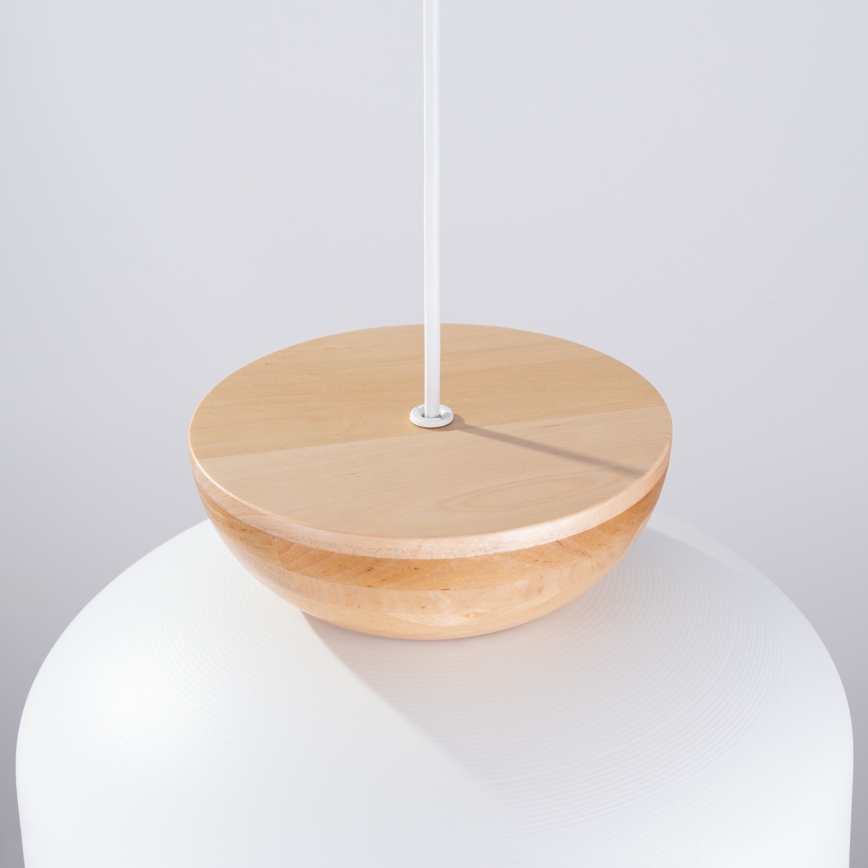 Luster na lanku MARION 1xE27/15W/230V pr. 29,5 cm biela