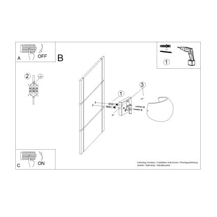 Nástenné svietidlo GLOBE 2xG9/8W/230V betón/šedá