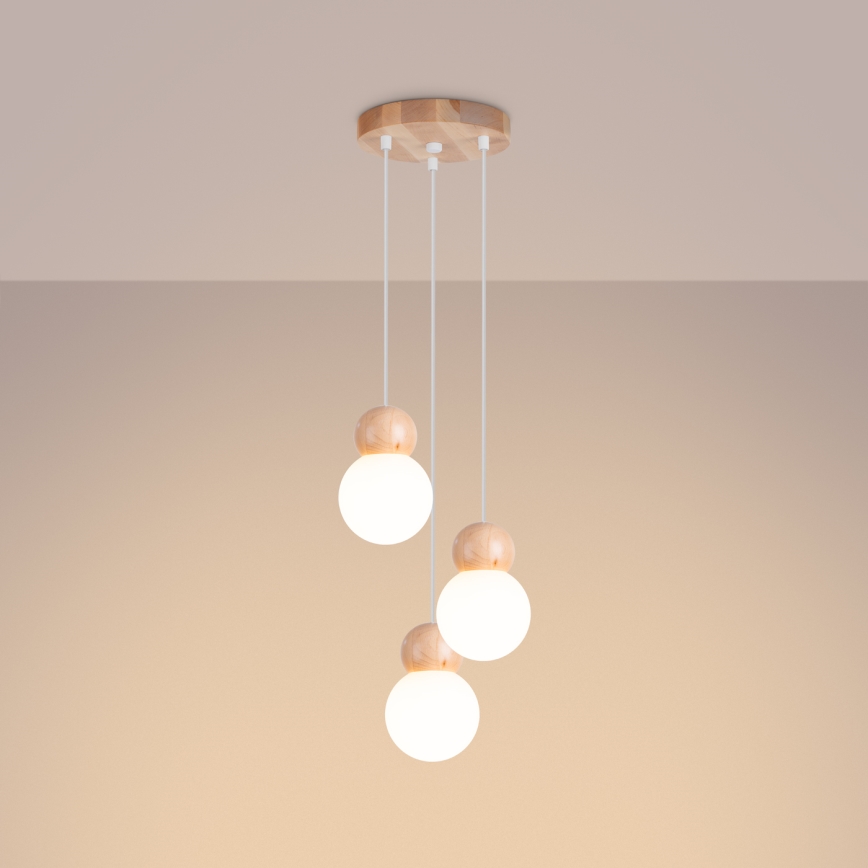 Luster na lanku PEKKA 3xG9/8W/230V biela