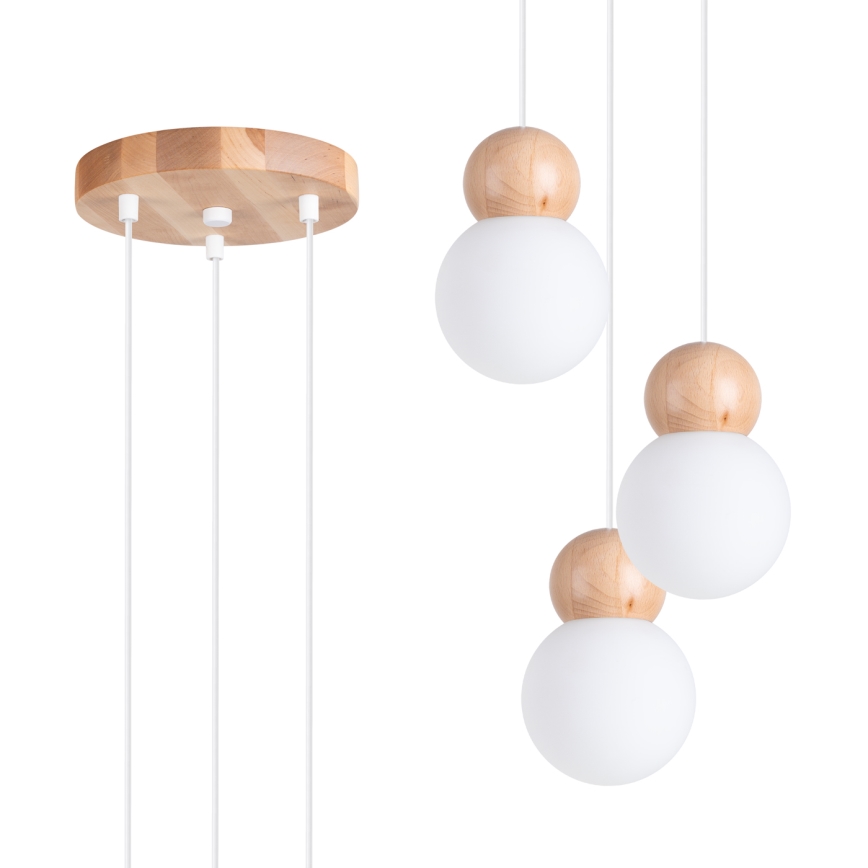 Luster na lanku PEKKA 3xG9/8W/230V biela