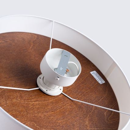 Stropné svietidlo TELESTO 1xE27/15W/230V pr. 35 cm biela/hnedá