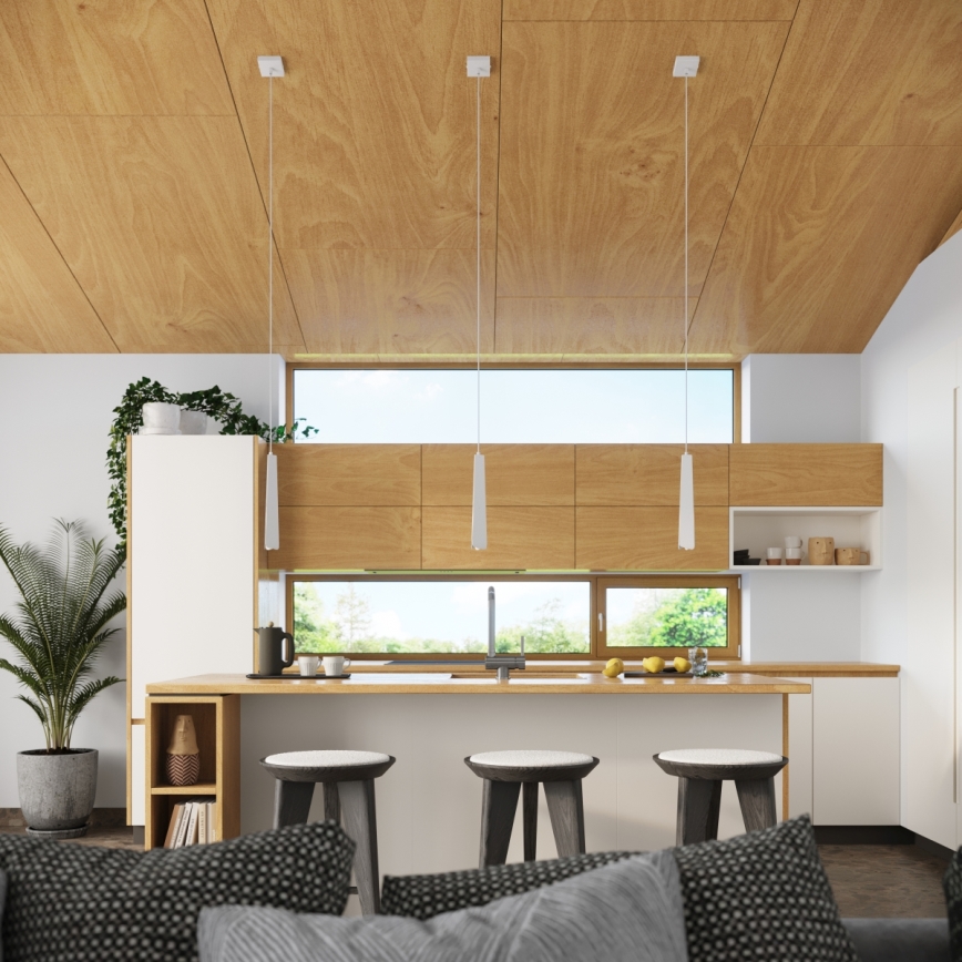 Luster na lanku PRYSM 1xG9/8W/230V biela