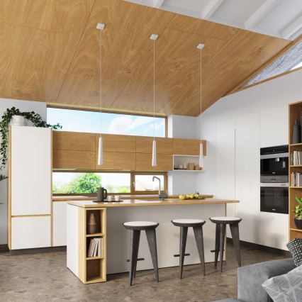 Luster na lanku PRYSM 1xG9/8W/230V biela
