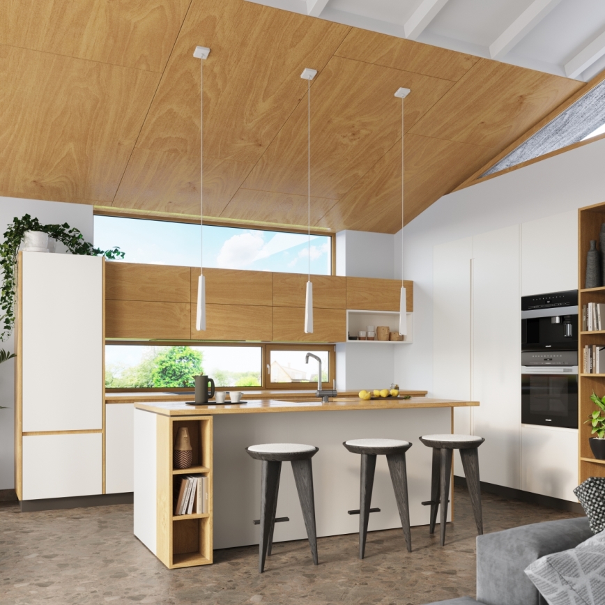 Luster na lanku PRYSM 1xG9/8W/230V biela
