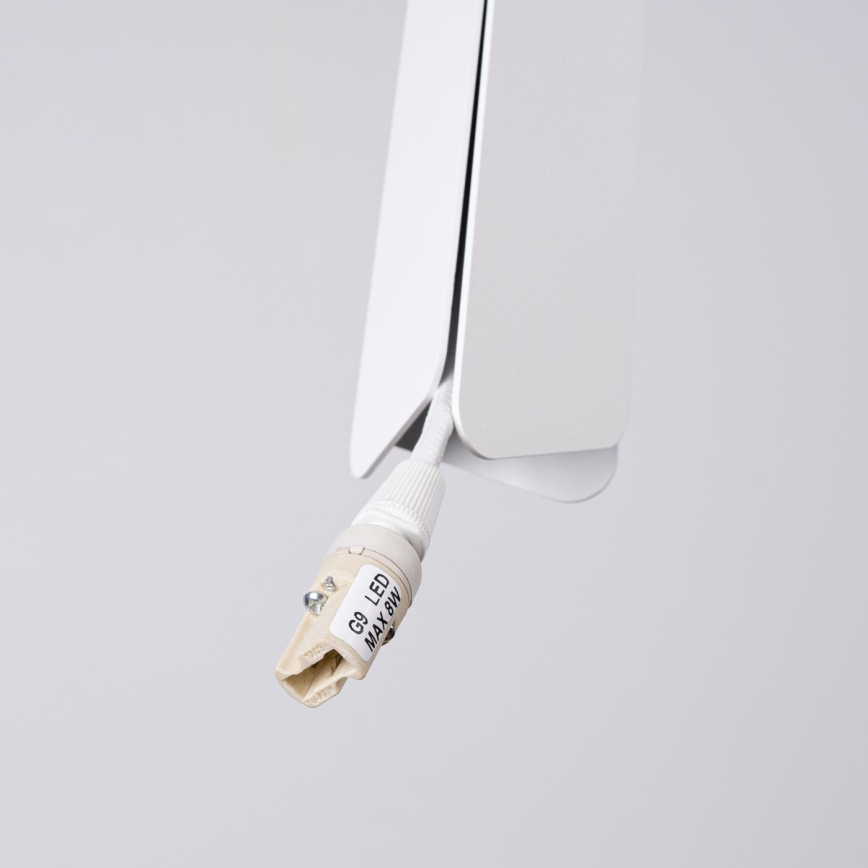 Luster na lanku PRYSM 1xG9/8W/230V biela