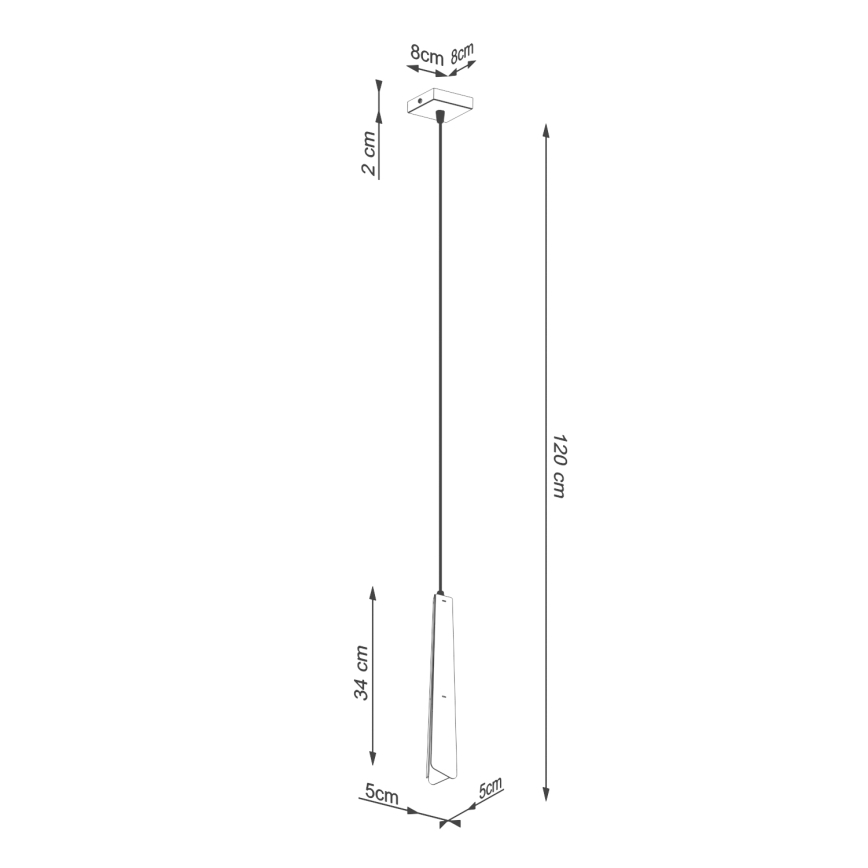 Luster na lanku PRYSM 1xG9/8W/230V biela