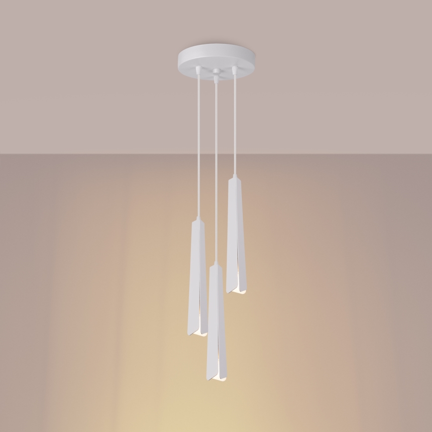 Luster na lanku PRYSM 3xG9/8W/230V biela