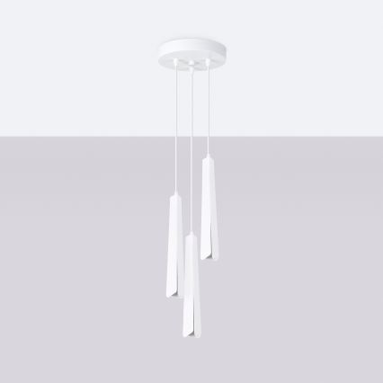 Luster na lanku PRYSM 3xG9/8W/230V biela