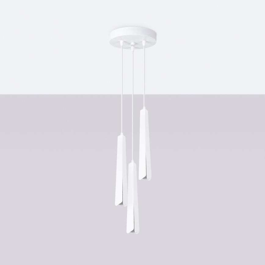 Luster na lanku PRYSM 3xG9/8W/230V biela