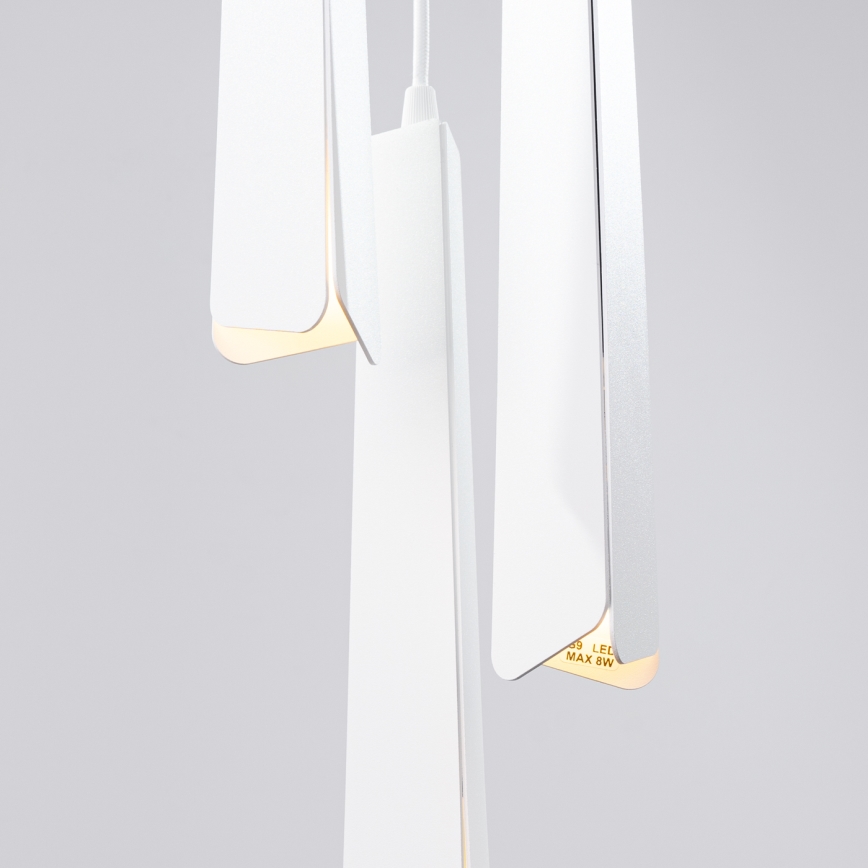 Luster na lanku PRYSM 3xG9/8W/230V biela