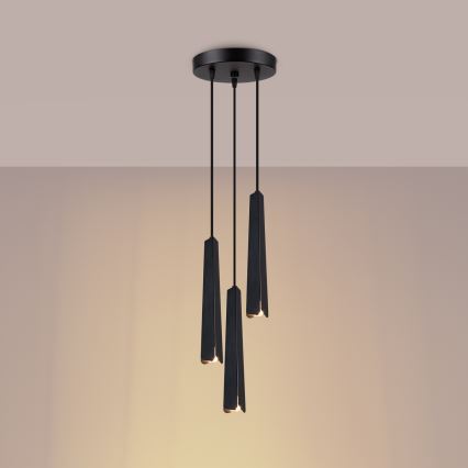 Luster na lanku PRYSM 3xG9/8W/230V čierna
