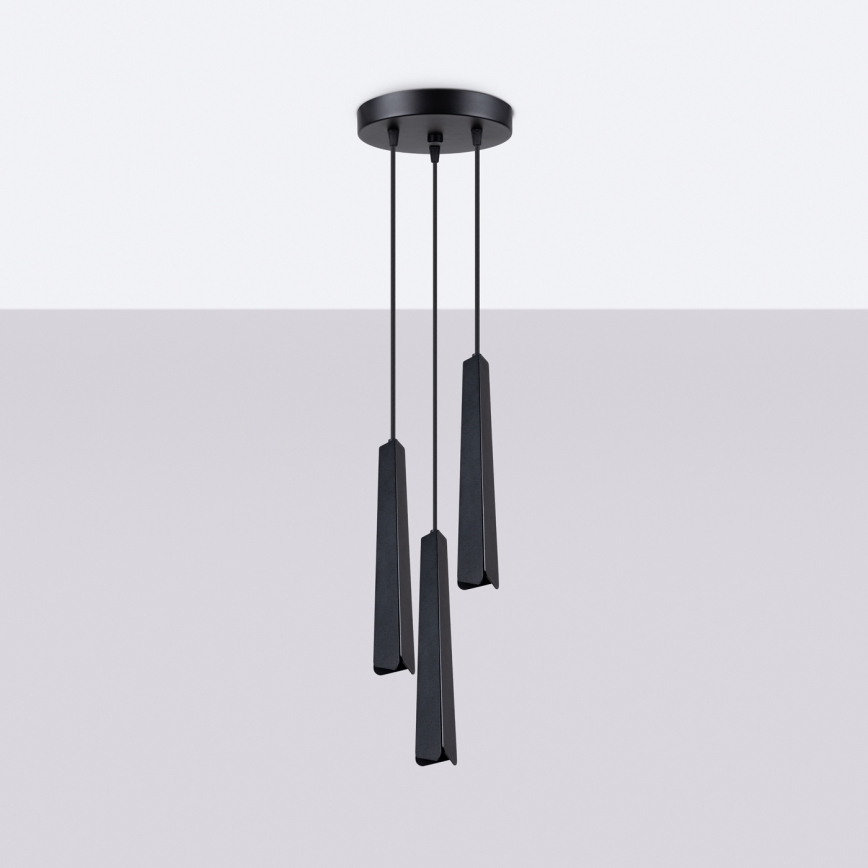 Luster na lanku PRYSM 3xG9/8W/230V čierna