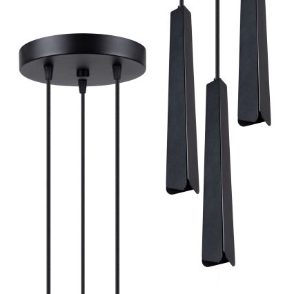 Luster na lanku PRYSM 3xG9/8W/230V čierna