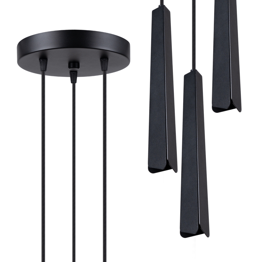 Luster na lanku PRYSM 3xG9/8W/230V čierna