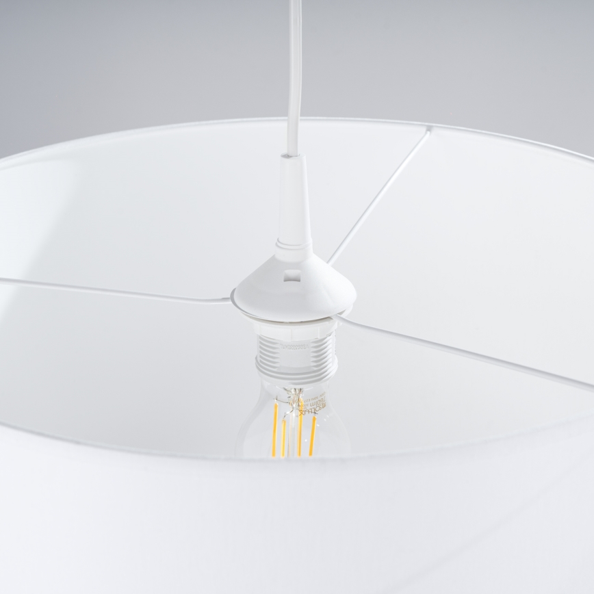 Luster na lanku NOVA 1xE27/15W/230V pr. 40 cm biela