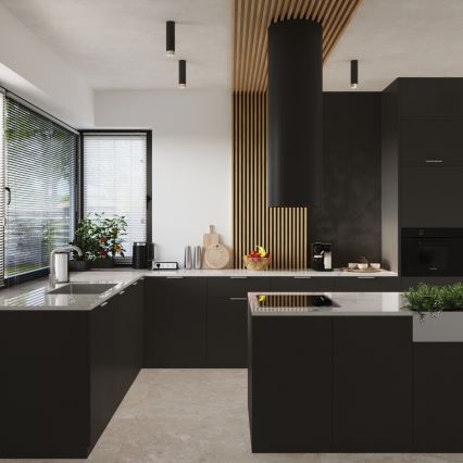 Bodové svietidlo NERO 1xGU10/10W/230V 12,5 cm čierna/lesklý chróm
