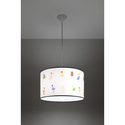 Detský luster na lanku FAIRY 1xE27/15W/230V pr. 40 cm víla