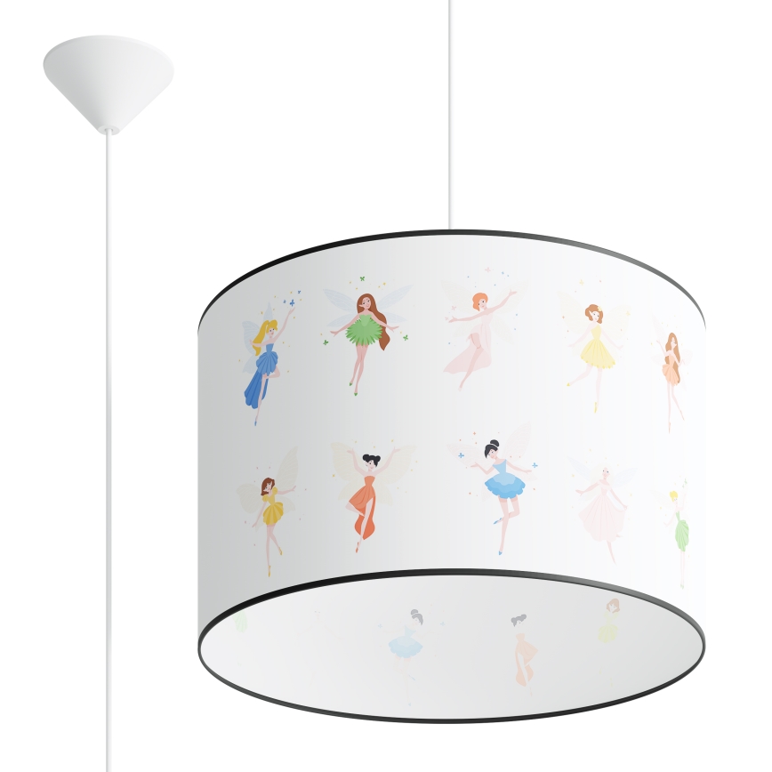 Detský luster na lanku FAIRY 1xE27/15W/230V pr. 40 cm víla