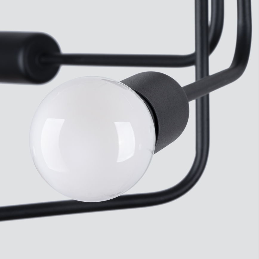 Luster na tyči NORAH 6xE27/15W/230V čierna