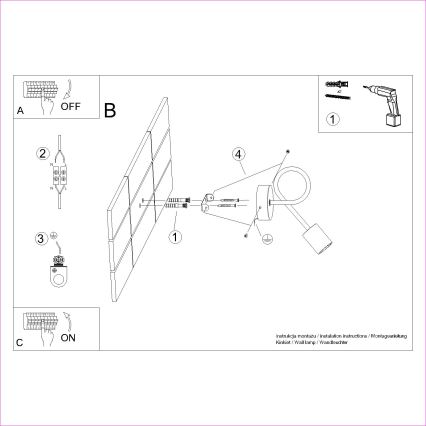Nástenná lampa EMBER 1xE27/15W/230V čierna/béžová/buk
