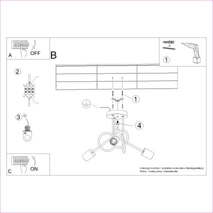 Prisadený luster EMBER 3xE27/15W/230V čierna/béžová/buk
