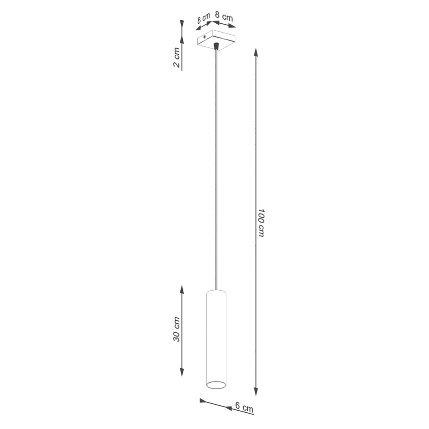 Luster na lanku LAGOS 1xGU10/10W/230V krémová