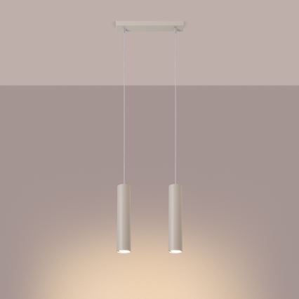 Luster na lanku LAGOS 2xGU10/10W/230V krémová