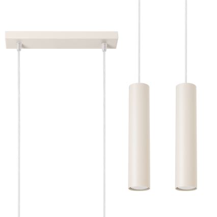 Luster na lanku LAGOS 2xGU10/10W/230V krémová