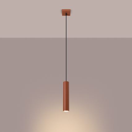 Luster na lanku LAGOS 1xGU10/10W/230V červená