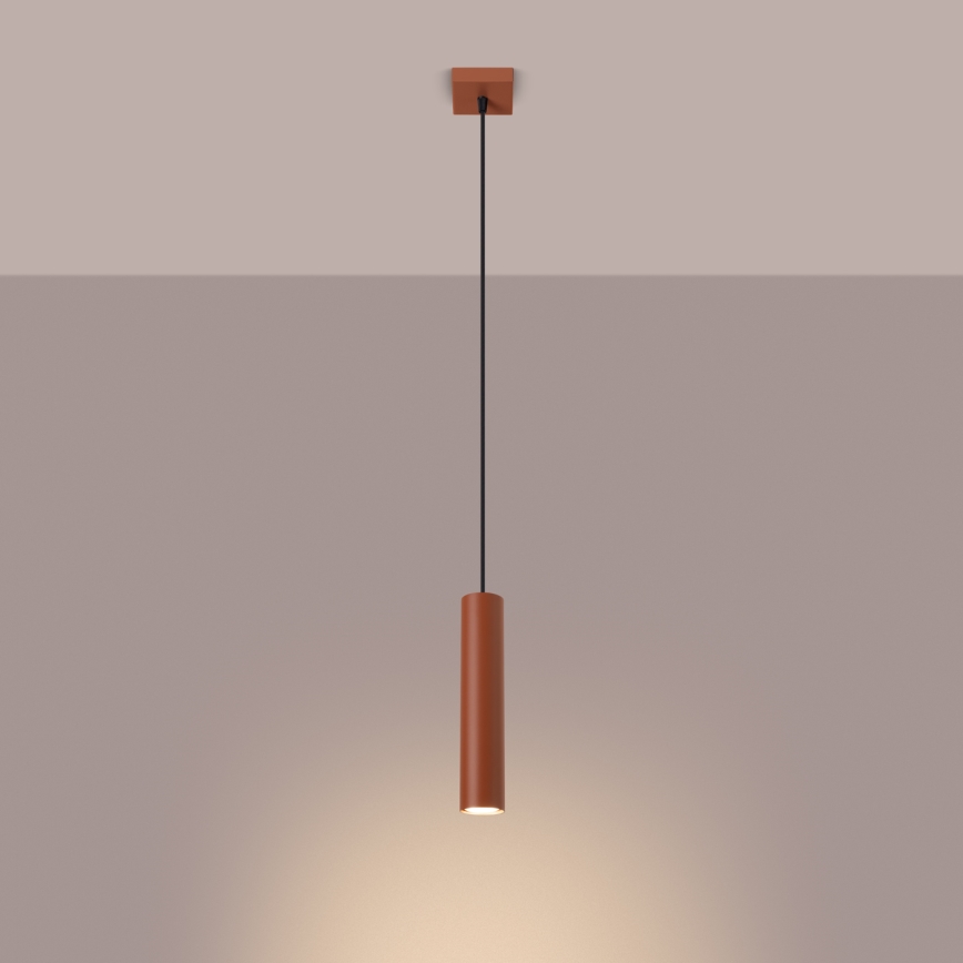 Luster na lanku LAGOS 1xGU10/10W/230V červená