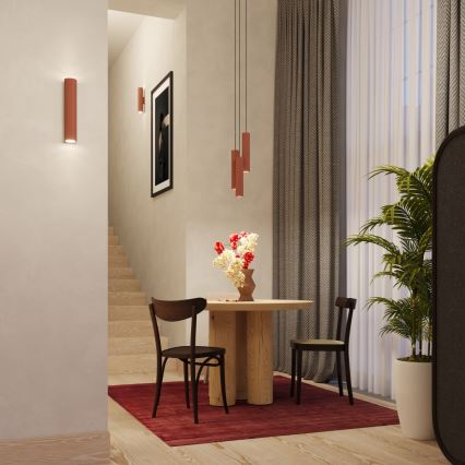 Luster na lanku LAGOS 1xGU10/10W/230V červená