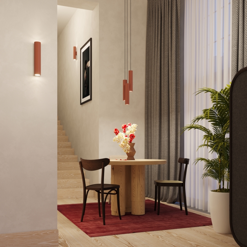 Luster na lanku LAGOS 1xGU10/10W/230V červená