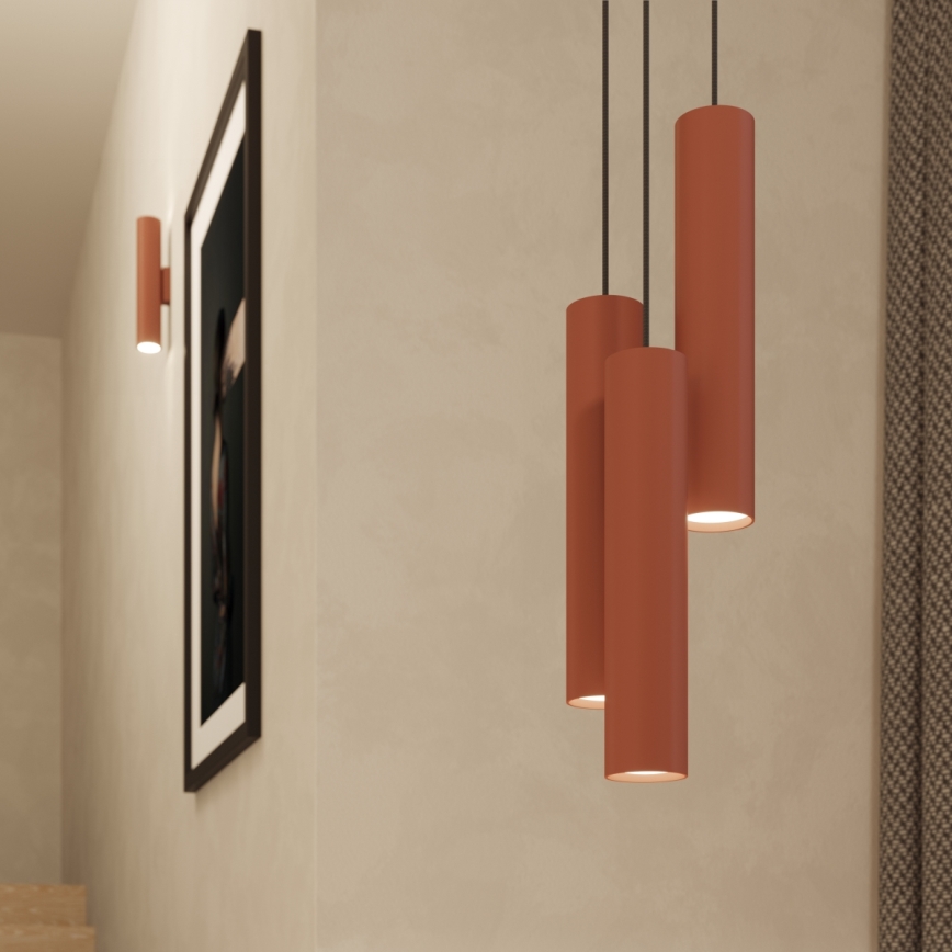 Luster na lanku LAGOS 1xGU10/10W/230V červená