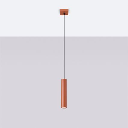 Luster na lanku LAGOS 1xGU10/10W/230V červená