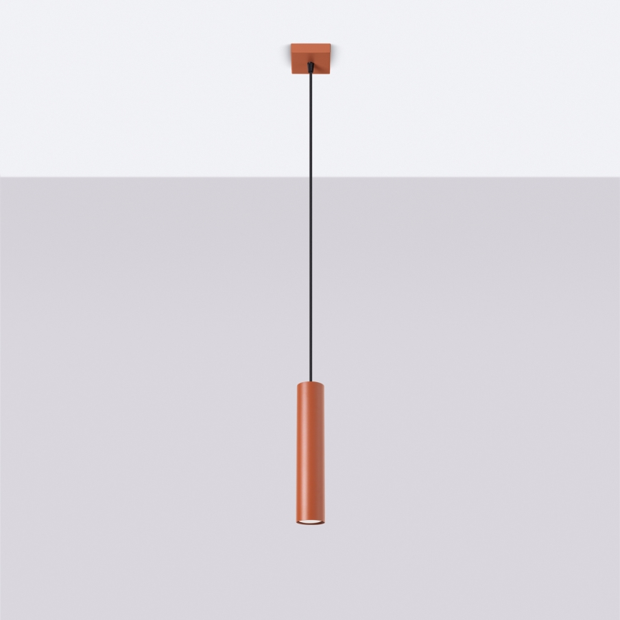 Luster na lanku LAGOS 1xGU10/10W/230V červená