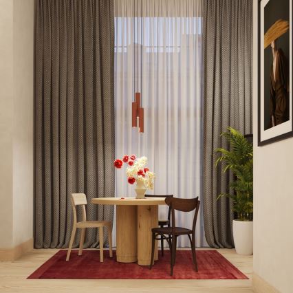 Luster na lanku LAGOS 3xGU10/10W/230V červená