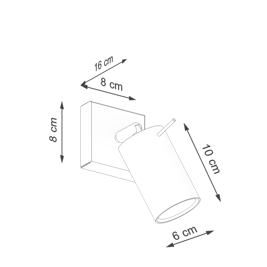 Nástenné bodové svietidlo RING 1xGU10/10W/230V zelená