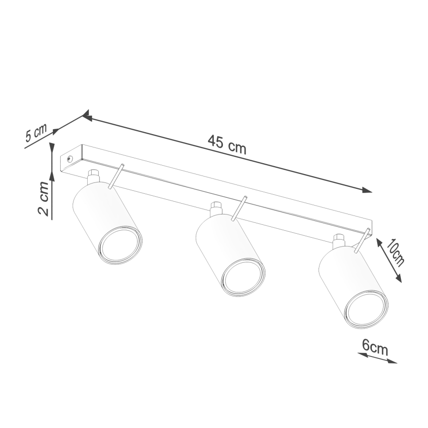 Bodové svietidlo RING 3xGU10/10W/230V zelená