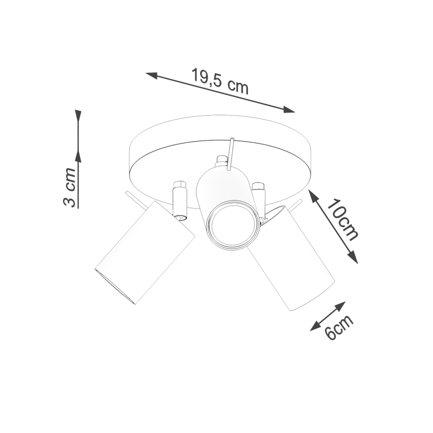 Bodové svietidlo RING 3xGU10/10W/230V zelená