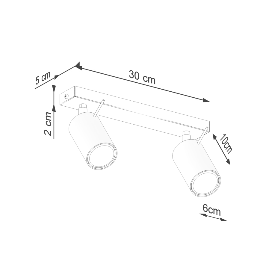 Bodové svietidlo RING 2xGU10/10W/230V červená
