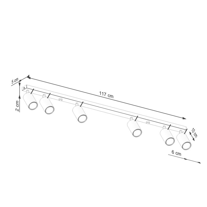Bodové svietidlo RING 6xGU10/10W/230V červená